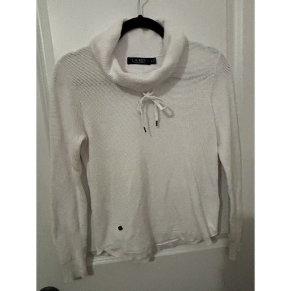 Lauren Ralph Lauren Sweaters - Lauren By Ralph Lauren White Waffle Knit Cowl Neck  Sweater